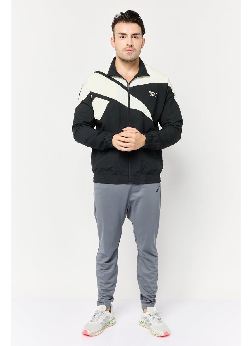 Reebok Men Sportswear Fit Long Sleeve Classic Vector Running Track Jacket, Multicolor  - Image 2