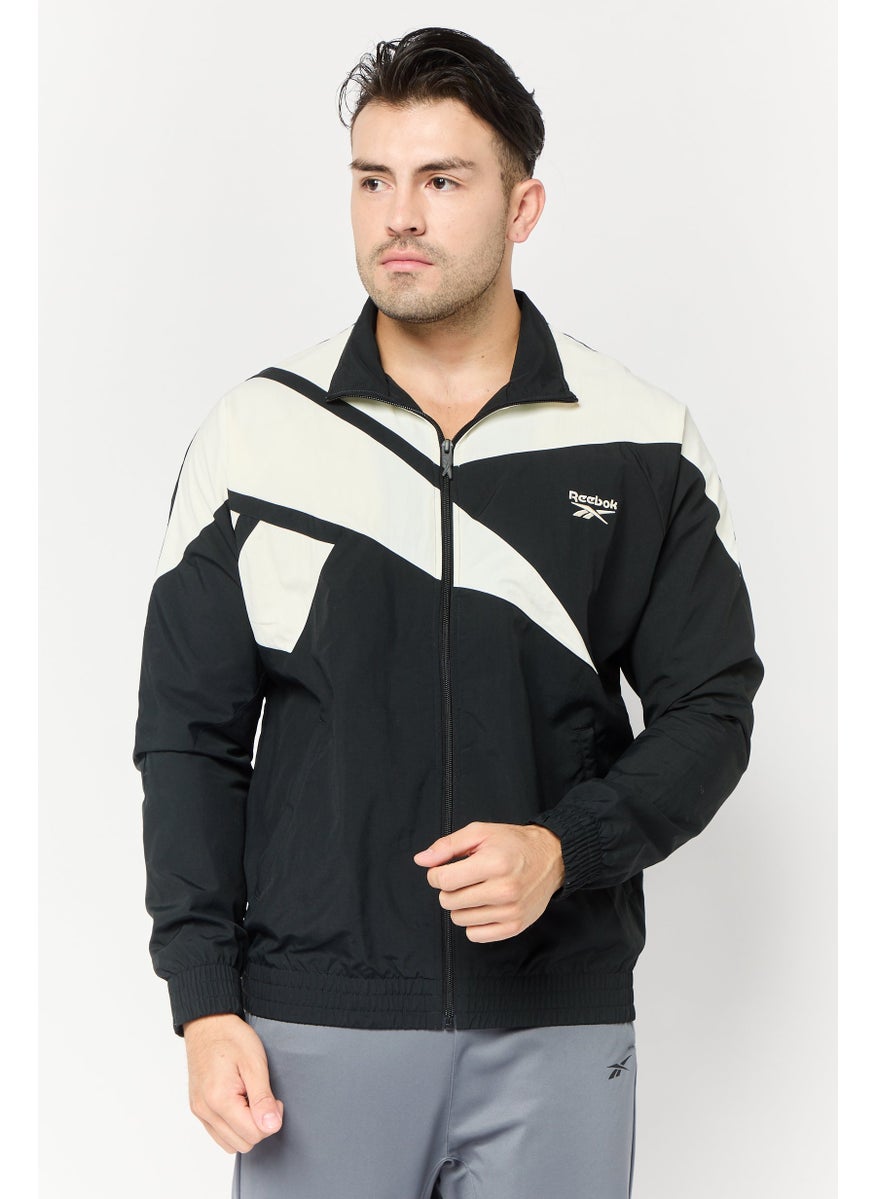 Reebok Men Sportswear Fit Long Sleeve Classic Vector Running Track Jacket, Multicolor  - Image 1