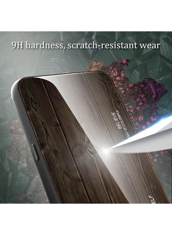 اس-توب جراب هاتف iPhone 15 مصنوع من الزجاج بحبيبات خشبية - Image 4