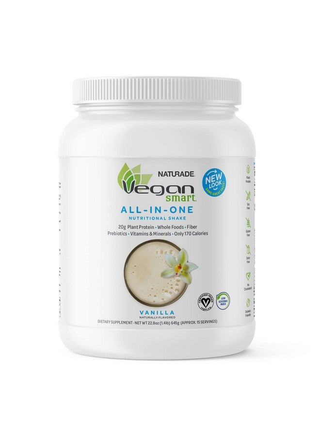 Vegansmart Naturade Plant Based Vegan Protein Powder - All-In-One Nutritional Shake Protein Blend - Gluten Free & Non-Gmo - Vanilla (15 Servings) - Image 1