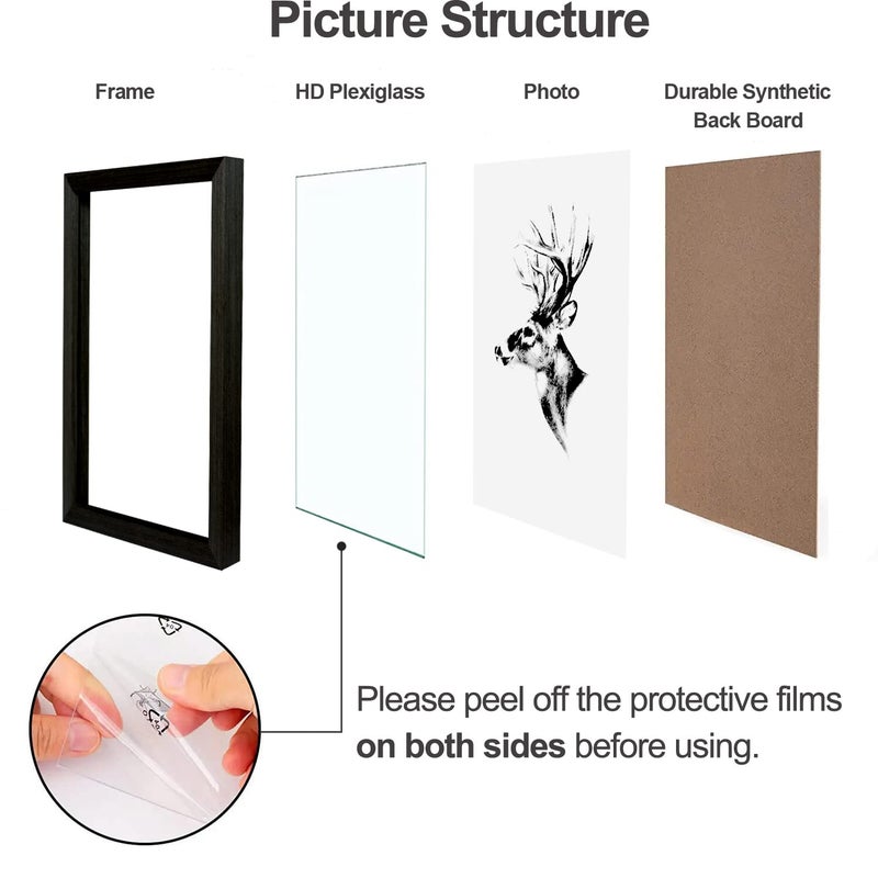 Yaetm 18x24 Poster Frame Set of 2, Natural Solid Oak Wood Picture Frame 18x24 for Photos, Posters & Art Prints, Wall Gallery for Horizontal and Vertical Wall Mount (2 pack, Oak) - Image 5