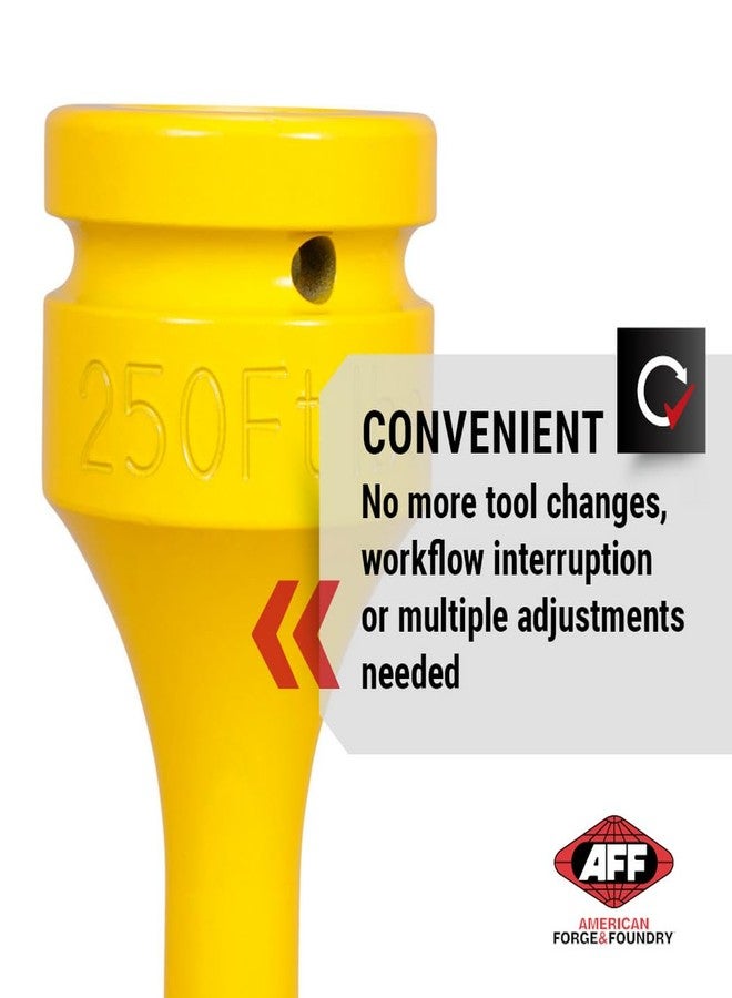 AFF Torque Limiting Extension, 1" Drive, 250 ft/lbs, Yellow, 40406 - Image 4