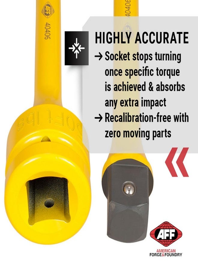 AFF Torque Limiting Extension, 1" Drive, 250 ft/lbs, Yellow, 40406 - Image 2
