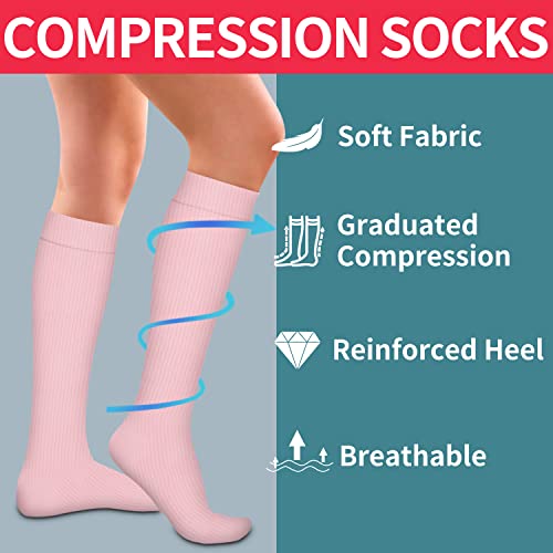 Laite Hebe 4 Pairs-Compression Socks for Women&Men Circulation-Best Support for Nurses,Running,Athletic - Image 5