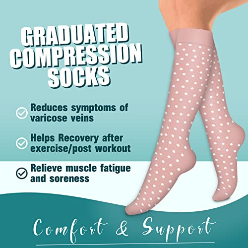 Laite Hebe 4 Pairs-Compression Socks for Women&Men Circulation-Best Support for Nurses,Running,Athletic - Image 3