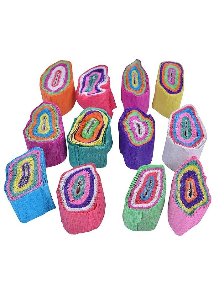 Terabyte CREPE PAPER STREAMER TWISTED ROLLS (PACK OF 5PC) 1.5INCH MULTICOLORS - Image 2