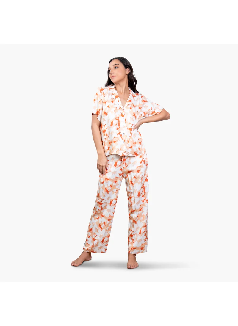Aadaraya Floral Print Pyjama Set