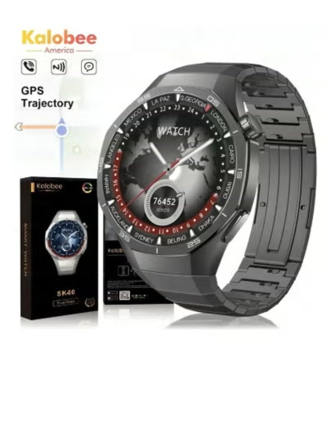 Kalobee SK40 Smart Watch | AMOLED Display | Wireless Charging | Fitness & Health Tracker with Heart Rate, SpO2, Sleep & Activity Monitoring | Stylish Multicolour Smartwatch with 3 Interchangeable Straps - Image 1