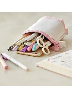 Party Propz Party Propz Polyester Blue Pencil Pouch For Girls,Telescopic Pencil Pouches For Stationary,Aesthetic Pencil Case For College Students,School Pouch,Girls Stylish Korean Bag,Japanese Stationery Pouch  - Image 3