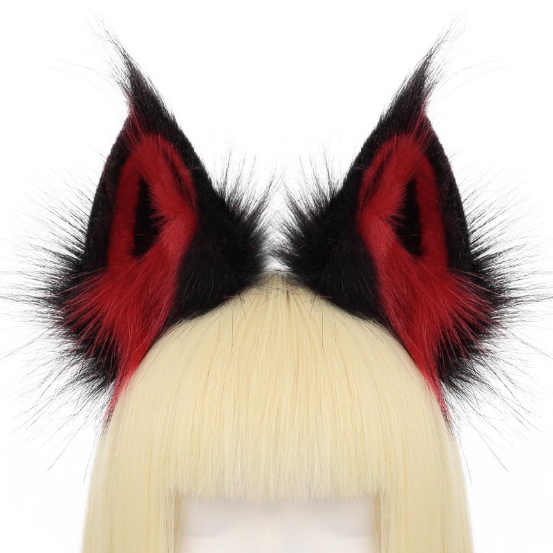 HAOAN Animal Faux Fur Fox Wolf Ear Headband Furry Handmade Hairband Headwear Costume Cosplay Accessories - Image 4