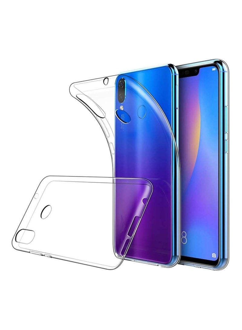 جراب خلفي سيليكون لهاتف هواوي نوفا 3i /P سمارت بلس - شفاف