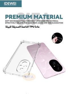 IDEWEI Honor 200 5G Case, Protective Case Cover with Four Corner Anti-Fall Airbags, Slim Flexible TPU Rubber Soft Silicone Anti Slip Back Cover for Honor 200 5G 6.7 inch, Clear  - Image 3