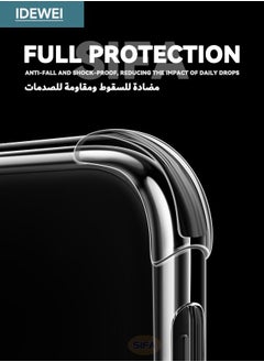 IDEWEI Honor 200 5G Case, Protective Case Cover with Four Corner Anti-Fall Airbags, Slim Flexible TPU Rubber Soft Silicone Anti Slip Back Cover for Honor 200 5G 6.7 inch, Clear  - Image 5