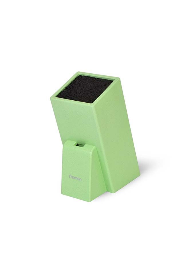 Fissman Kitchen Knife Organizer Square, Stand For Knife, Scissors Or Kitchen Sharp Tools Plastic  With Convenience And Aesthetics In Interior Design  11x11x26cm Green  - Image 1