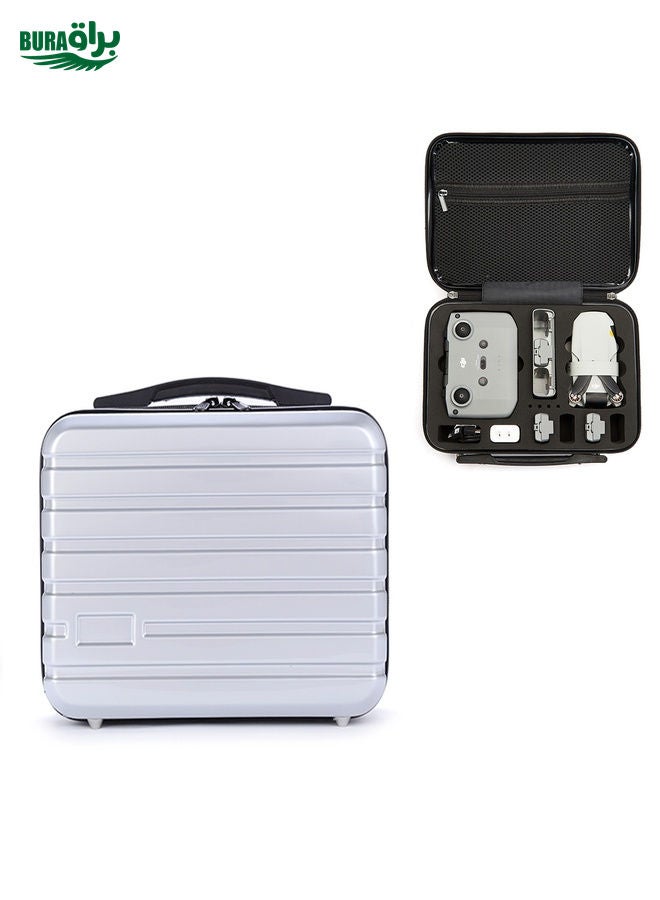 BURAQ ls-S004 Portable Waterproof Drone Handbag Storage Bag for DJI Mavic Mini 2(Silver + Black Liner) - Image 1