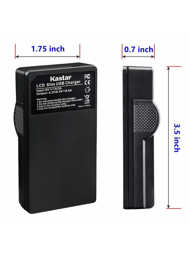 Kastar Battery (X2) & LCD Slim USB Charger for EN-EL12, ENEL12, MH-65 Coolpix S9900, S9700, AW120, S9500, AW110, S70, S9600, S6300, S6200, S8100, S9100, S800c, S31 Digital Cameras + More - Image 3
