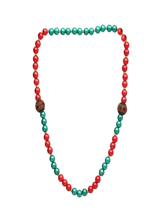 Coco Candy Red & Green Necklace & Bracelet in multicolor beads - Image 3