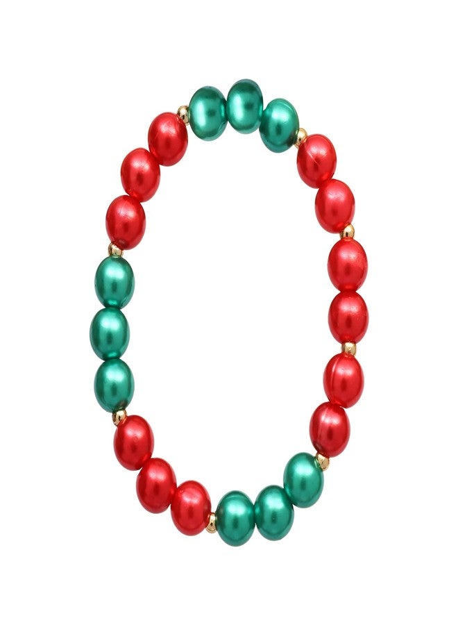 Coco Candy Red & Green Necklace & Bracelet in multicolor beads - Image 4