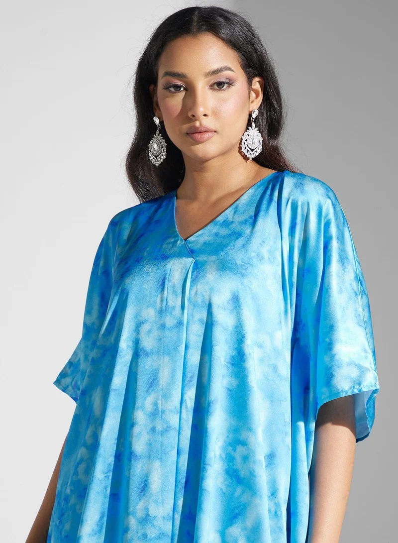 SINOIR Cape Sleeve V-Neck Kaftan