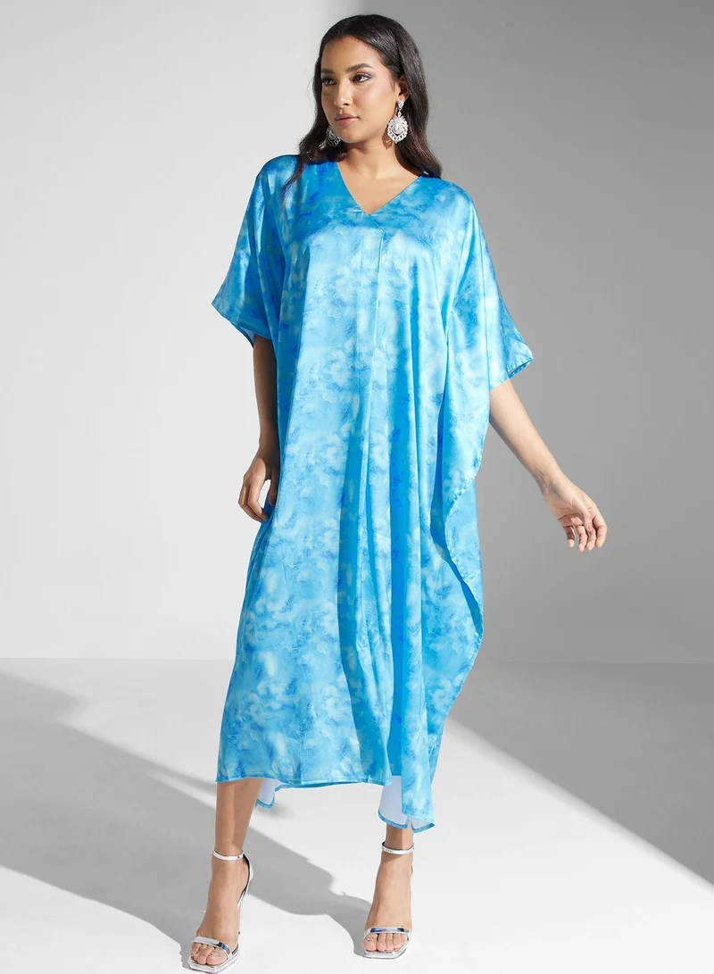 SINOIR Cape Sleeve V-Neck Kaftan