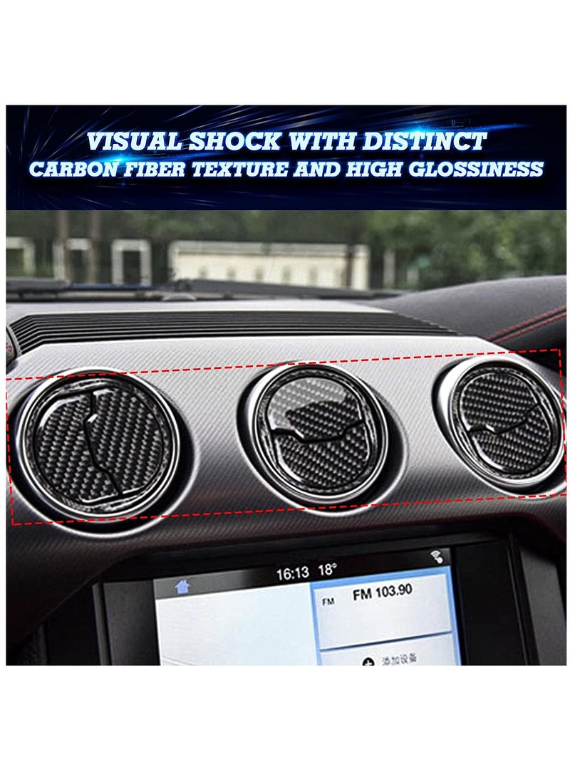 Genuine Soft Carbon Fiber AC Outlet Cover Trim for Ford Mustang (2015-2017) - Perfect Fit and Stylish Upgrade for Your Vehicle's Interior. - Image 5