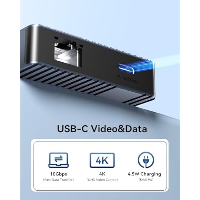 ANYOYO USB C DOCKING STATION DUAL MONITOR HDMI DISPLAY ADAPTERÏ¼Œ14-IN-1 USB C HUB SUPPORT USB C VIDEO&DATE OUT,USB MULTIPORT ADAPTER WITH 3*USB DATA TRANSFER PORT,PD,ETHERNET,SD/TF,AUDIO - Image 3