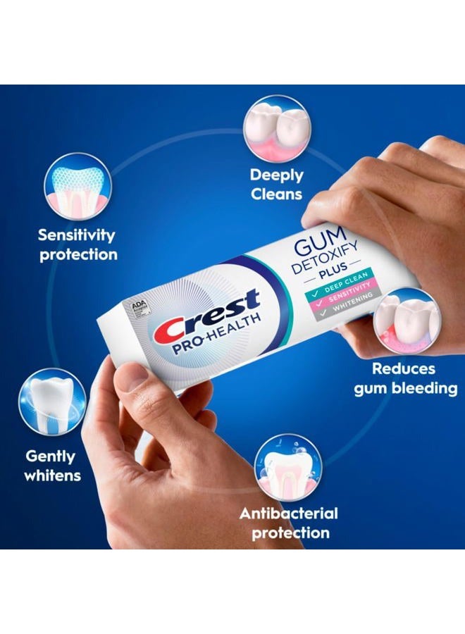 Crest Pro-Health Gum Detoxify Plus Toothpaste 4.5 oz Pack of 3 - Antibacterial Fluoride Toothpaste, Sensitivity Protection, Whitens Teeth, Anticavity, Plaque Control - Image 2
