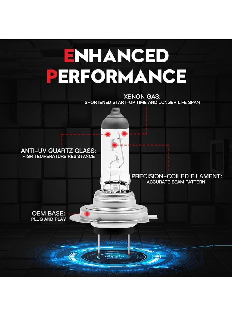 MUNTAQI H7 Halogen Headlight Bulb for Enhanced Performance and Durability - Anti-UV Quartz Glass, 24V/70W - Image 2