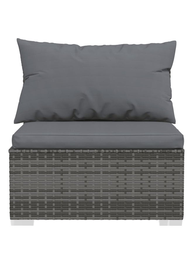 vidaxl 6 Piece Garden Lounge Set with Cushions Poly Rattan Grey 3101941 - Image 3