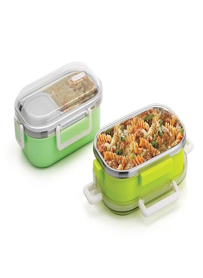 RD MALL Stainless Steel Lunch Box with Removable Divided Container, Leakproof Portion Control Bento Boxes for Adults, Kids, School, Office, More (Rectangle Shape, Multicolor) - Image 3
