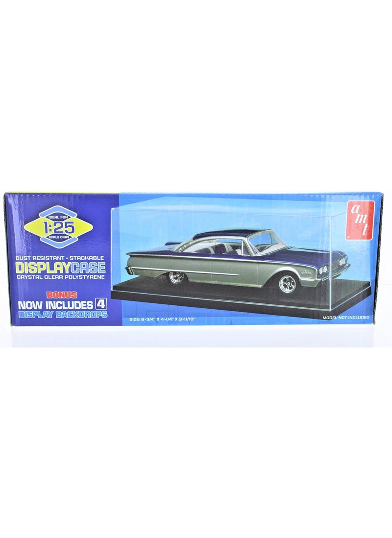 AMT AMT 125 Scale Clear Polystyrene Car Model Display Case w4 Backdrops AMT60012  - Image 2