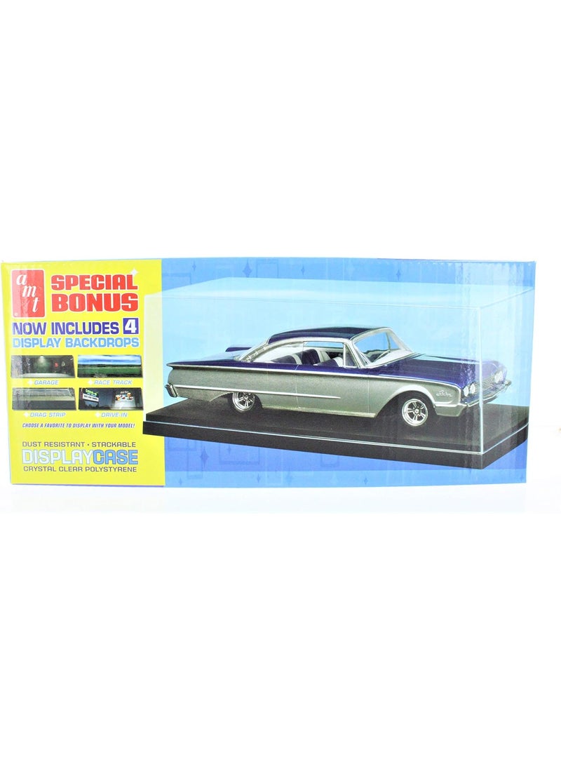 AMT AMT 125 Scale Clear Polystyrene Car Model Display Case w4 Backdrops AMT60012  - Image 1