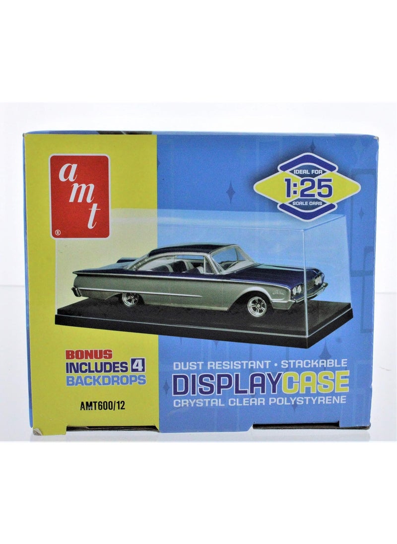 AMT AMT 125 Scale Clear Polystyrene Car Model Display Case w4 Backdrops AMT60012  - Image 3