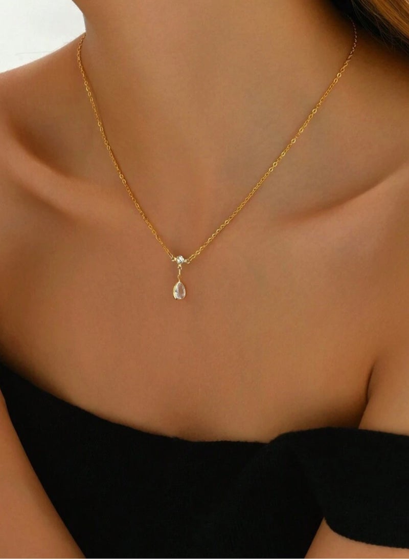 Stylish Gold Plated Necklace For Women - Image 2