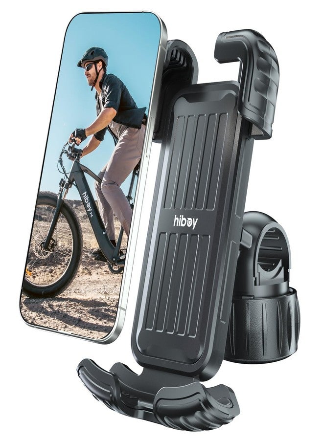 Hiboy Bike Phone Holder, 360° Rotation Adjustable Motorcycle Phone Mount,Bicycle Scooter Handlebar Phone Clip for 5.1" - 6.8" Smartphones - Image 1