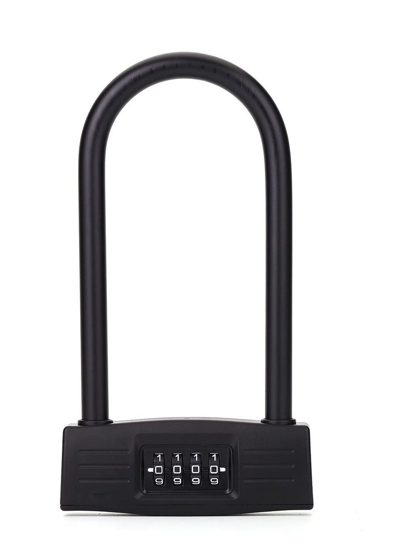 واي آند دي SYOSI 4 Digit Resettable Combination Bike U Lock D for Bikes Glass Door 14mm Shackle Heavy Duty Protection Long Bicycle Padlock 6.5 inches Inside - Image 2
