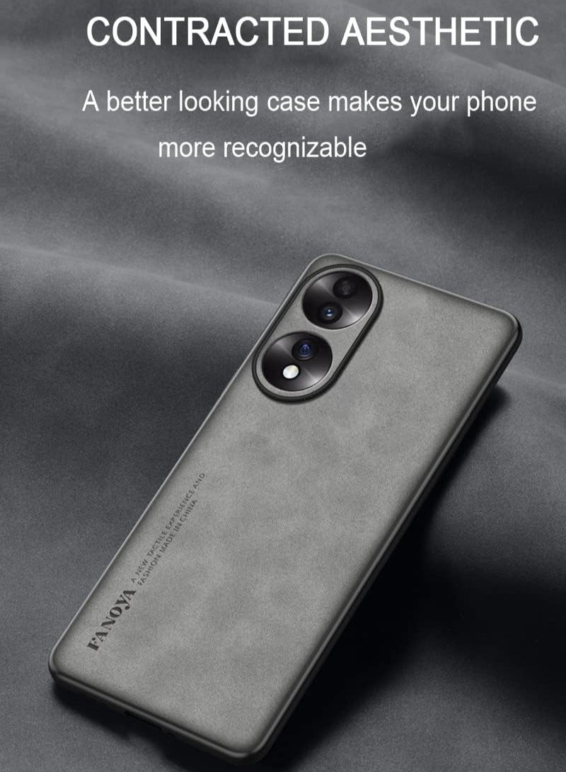 general Honor 90 Case Lambskin Texture Leather Back Cover For Honor 90 Soft Frame Shockproof Coque - Image 2