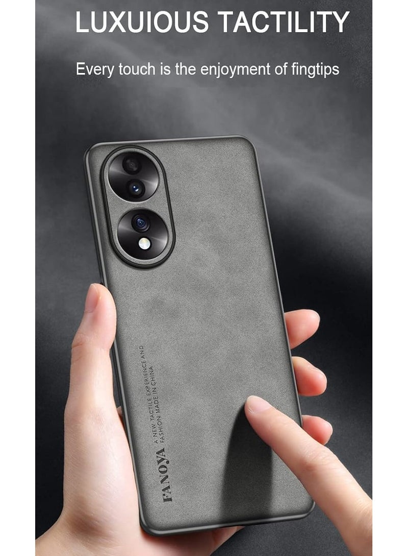 general Honor 90 Case Lambskin Texture Leather Back Cover For Honor 90 Soft Frame Shockproof Coque - Image 3