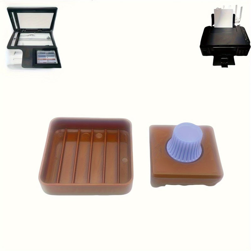 Gray Blue Multipurpose Cleaning Cube 3D Print Microfiber Stand for Keyboards Screens Electronics - Image 3