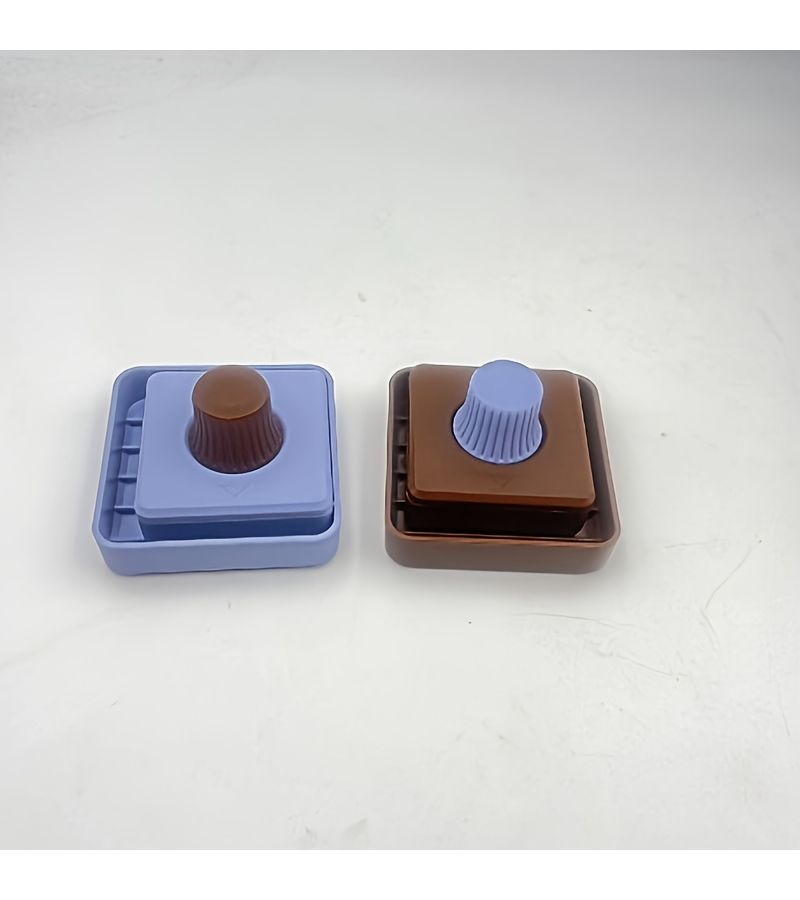 Gray Blue Multipurpose Cleaning Cube 3D Print Microfiber Stand for Keyboards Screens Electronics - Image 4