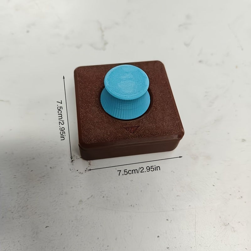 Gray Blue Multipurpose Cleaning Cube 3D Print Microfiber Stand for Keyboards Screens Electronics - Image 2