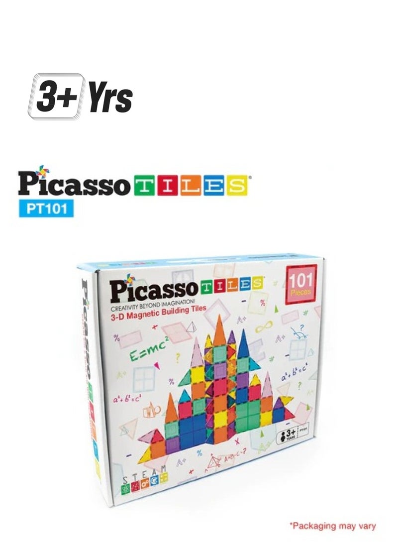 PicassoTiles Picasso Magnetic 3D Blocks 101-Pieces | Building Blocks | Educational Toy Set | Construction Building Kit for Child Brain Development  - Image 1