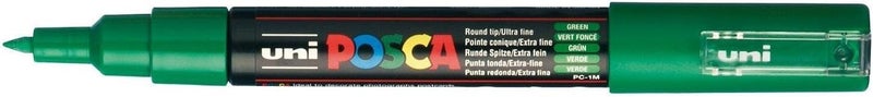 Uni Posca Marker PC-1M Paint Glass Pen Bullet Tip 1.0mm Green