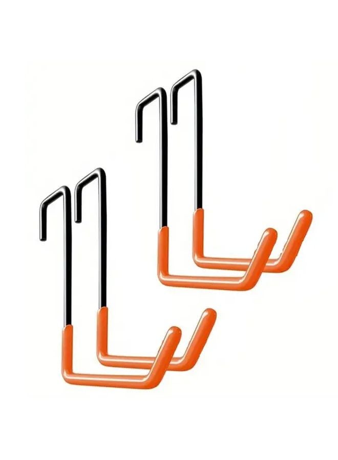 خطافات المرآب البرتقالية المتينة لتعليق الدراجات والسلالم والأدوات على الحائط - Image 1