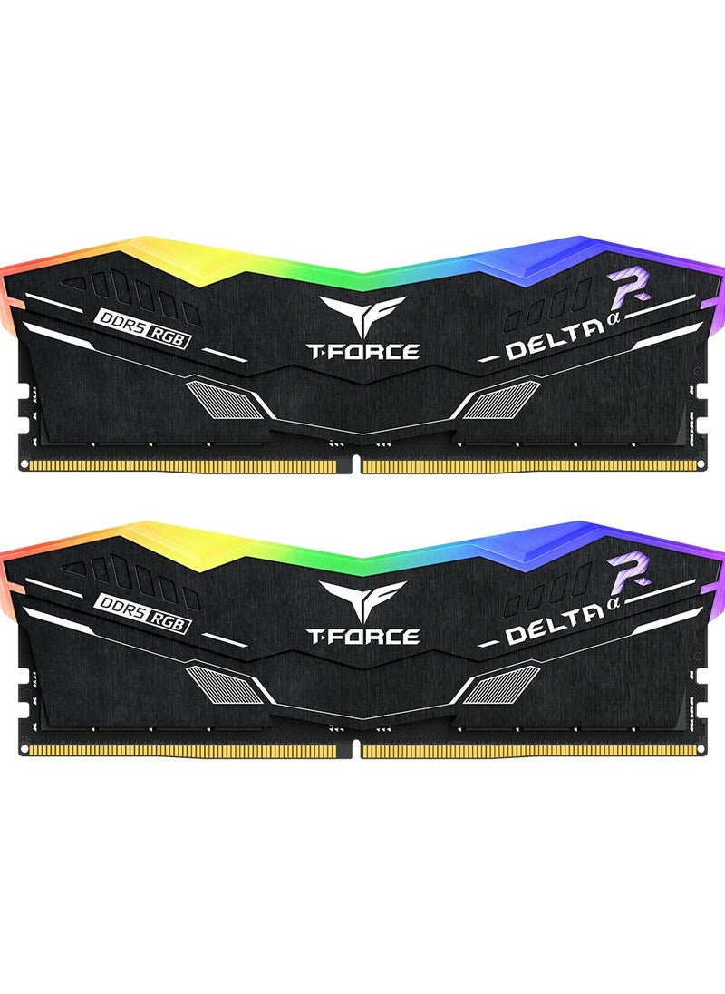 TeamGroup - 64GB (2X32GB) 6000MHz DDR5 DESKTOP RGB GAMING RAM - BLACK - Image 1