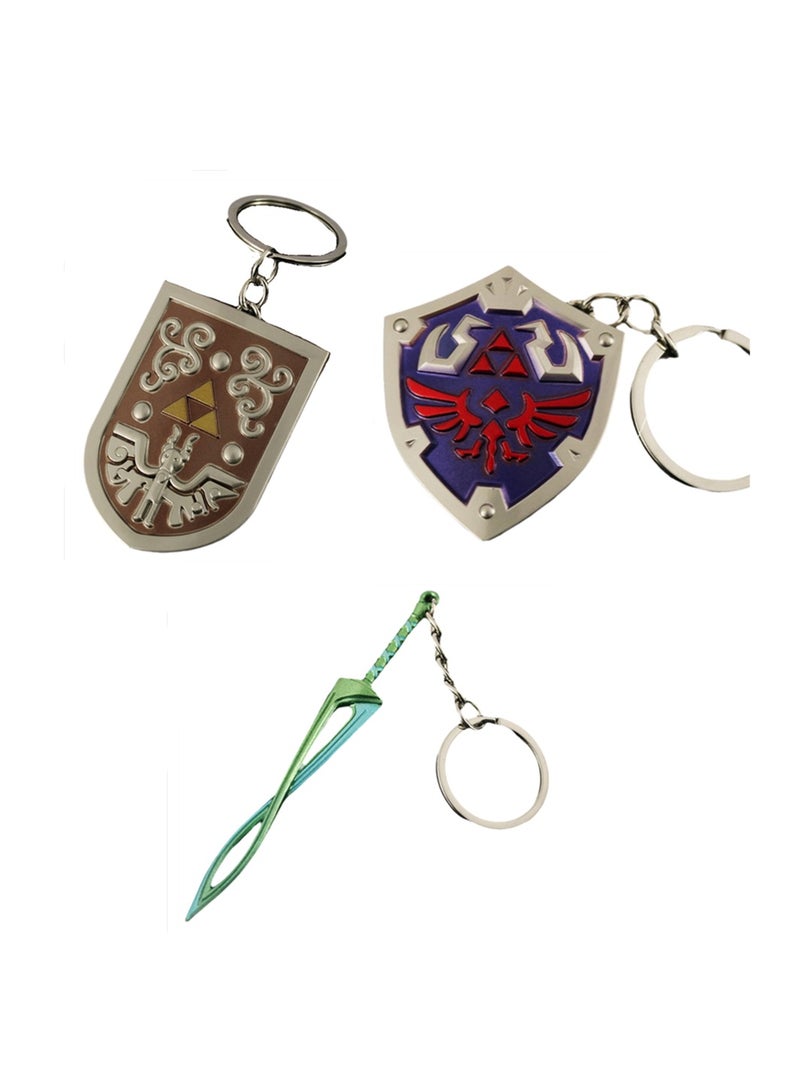 3 قطع من سلسلة المفاتيح المعدنية الصغيرة من لعبة Zelda Kingdom of Tears - Image 1