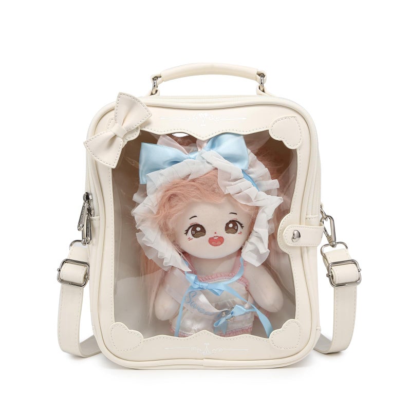 Rainbow Smile Ita Bag Backpack Crossbody Purse Kawaii Bag Anime Cute Doll bag for Kpop Fan Japanese Anime Pin Display - Image 2