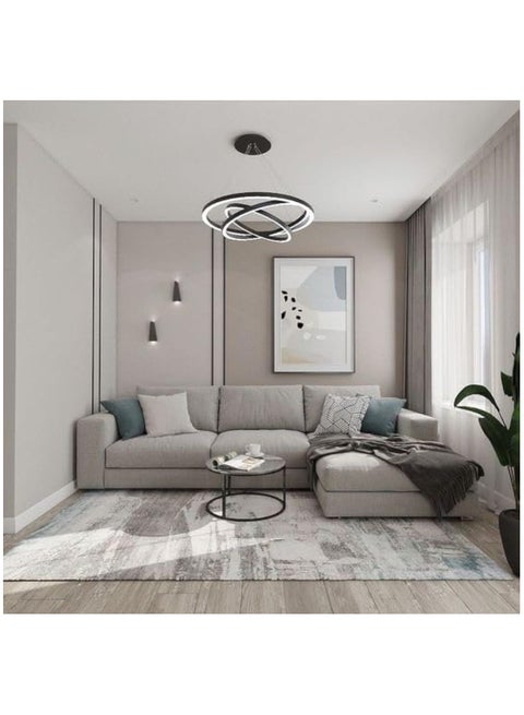 Stylish Grey Velvet L-Shaped Sofa - 90x250x170x45 cm - Swedish Wood