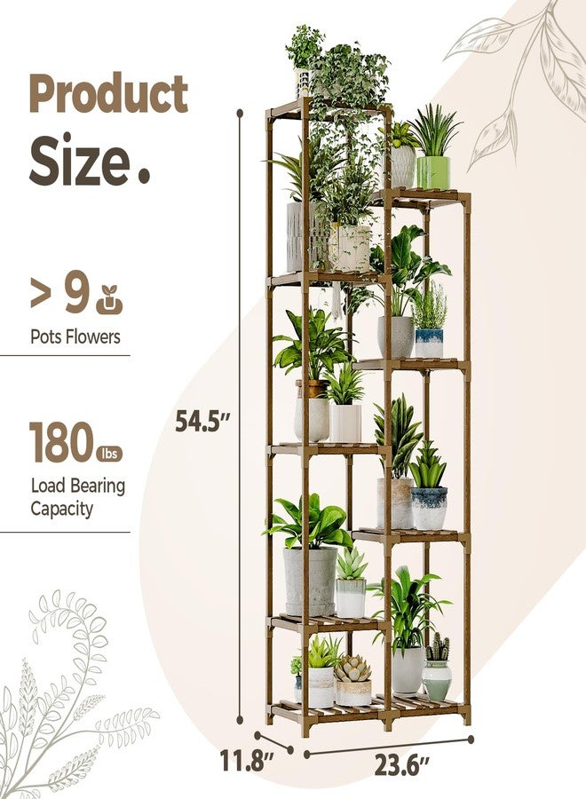 Bamworld Tall Plant Stand for Indoor Plants Outdoor Corner Plant Shelf Flower Stands for Living Room Balcony and Garden (9 pots) - Image 5