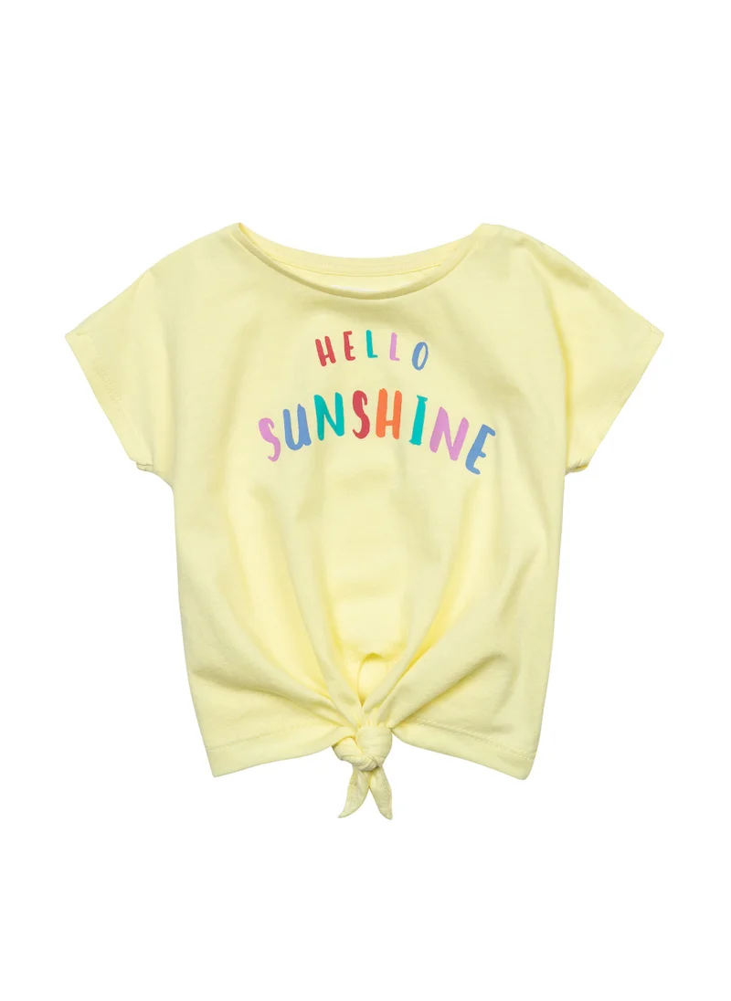 MINOTI Kids Girls Tie front T-shirt